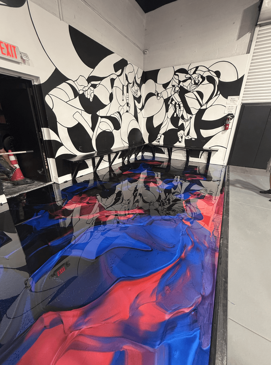 Commercial candy shop with epoxy flooring