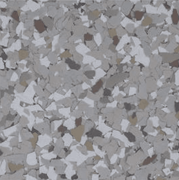 Wombat flake blend: gray chips with brown accents