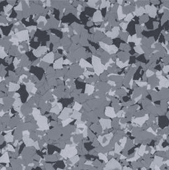 Outback flake blend: light blue and gray chips
