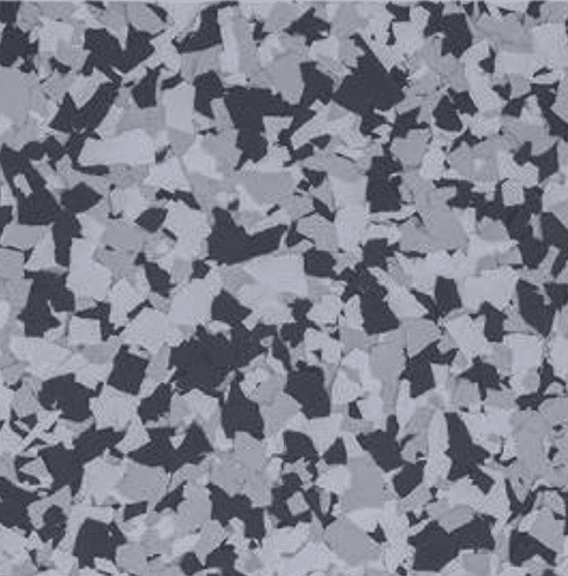 Nightfall flake blend: dark gray and black chips