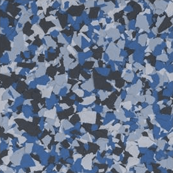 Tidal Wave flake blend: blue, black, and gray chips